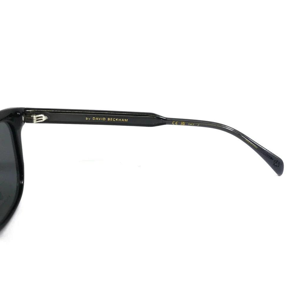 David Beckham Sunglasses DB1113/S 08AM9 Black Frames with Gray Polarized Lenses
